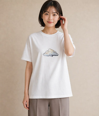 グラフィックTシャツ レディース 窓辺の雨 雨の日 窓 ナチュラル アンティーク イラスト 通学 誕生日プレゼント 白T