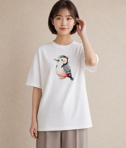 デザインTシャツ レディース オカメインコ ペット 動物 イラスト フェミニン カフェ服 クリスマス 白T