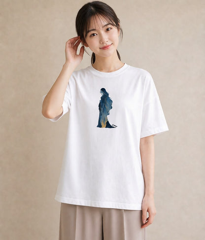 Tシャツ レディース 乙女座 星空 宇宙 イラスト 綿100 デート 白T