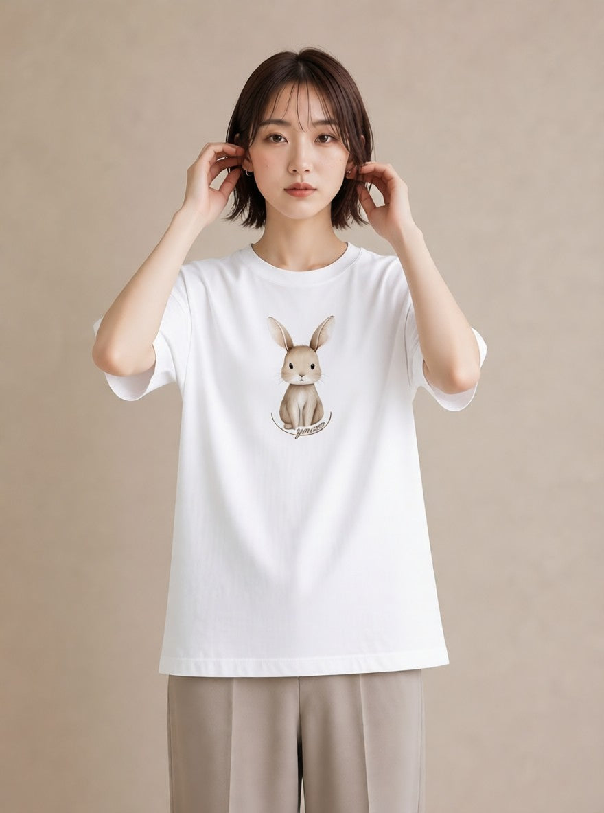 グラフィックTシャツ レディース ホーランドロップ ペット 動物 イラスト ゆるコーデ お揃い 親子 白T