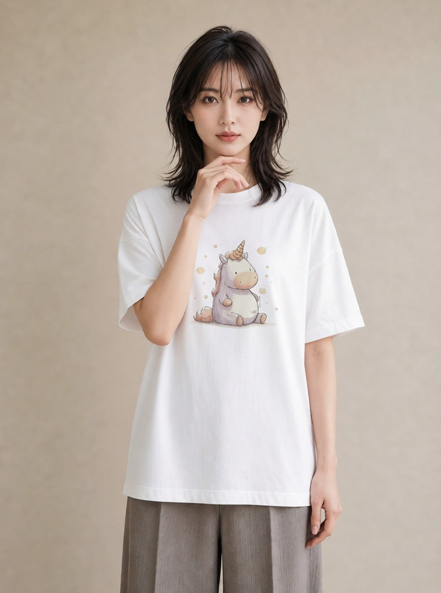 デザインTシャツ レディース サイ 動物 アニマル イラスト 北欧風 母の日 ビーチ 白T