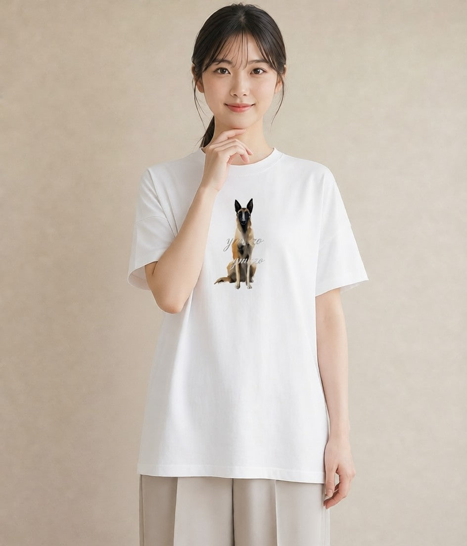 デザインTシャツ レディース 保護犬 犬 いぬ イラスト ゆるコーデ 春コーデ 姉妹 白T