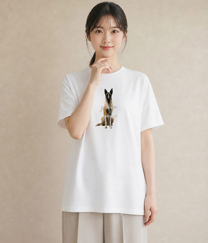 デザインTシャツ レディース 保護犬 犬 いぬ イラスト ゆるコーデ 春コーデ 姉妹 白T
