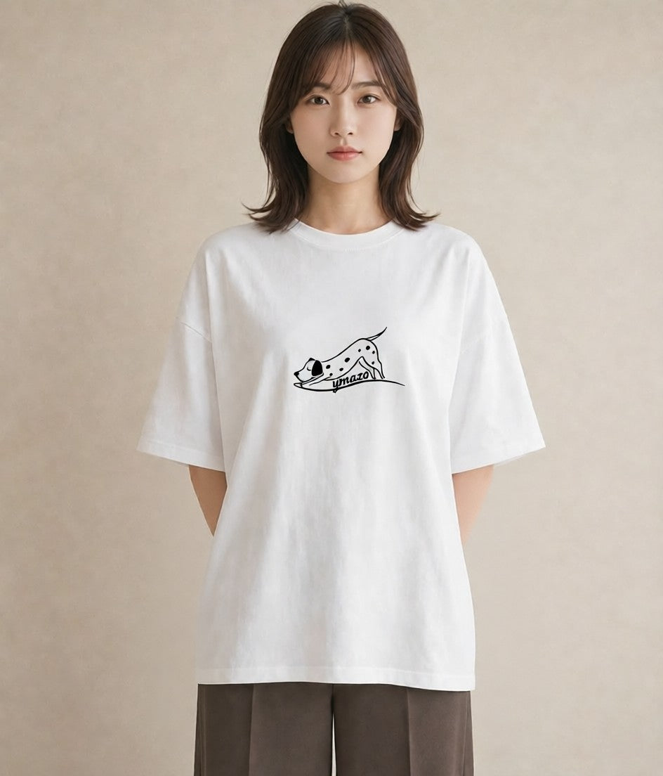 グラフィックTシャツ レディース 犬 いぬ わんこ イラスト カジュアル おしゃれギフト 社会人 白T