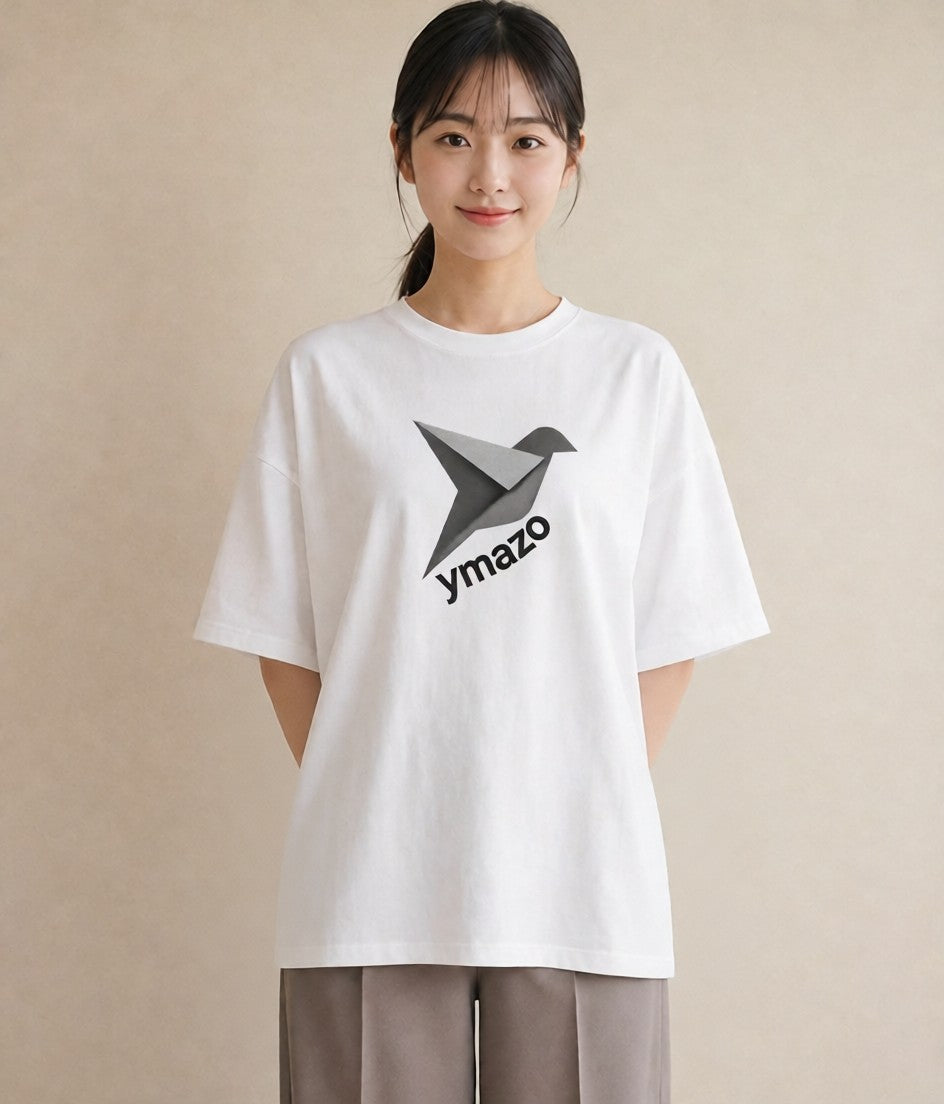 Tシャツ レディース 折り鶴 折り紙 ナチュラル アンティーク イラスト アート風 女性向けギフト 散歩 白T