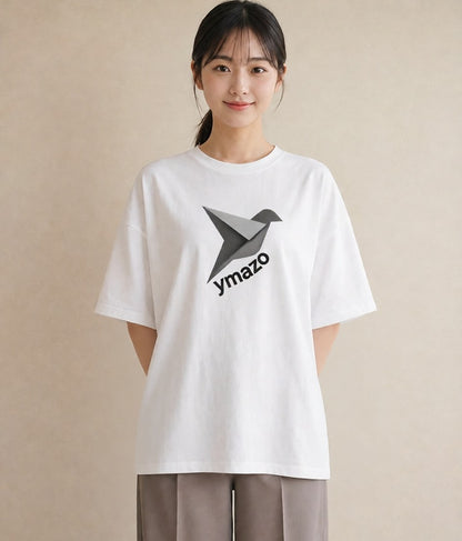 Tシャツ レディース 折り鶴 折り紙 ナチュラル アンティーク イラスト アート風 女性向けギフト 散歩 白T