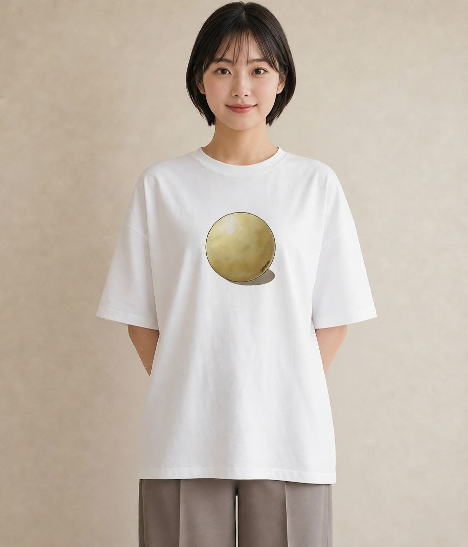 半袖Tシャツ レディース おにぎり 食べ物 フード イラスト 水彩風 綿100 デート 白T