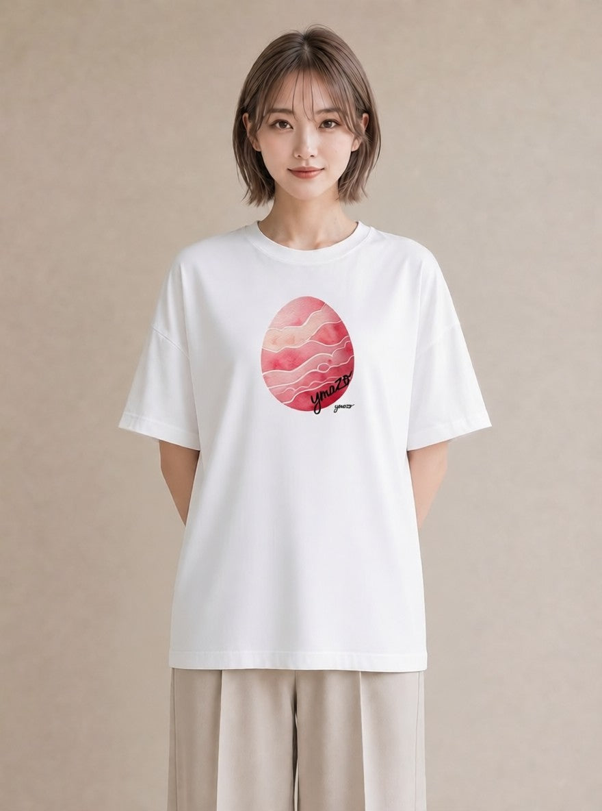 Tシャツ レディース 海 星空 宇宙 イラスト ラフ 散歩 お出かけ 白T