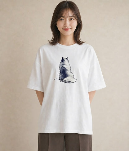 プリントTシャツ レディース 老犬 犬 いぬ イラスト ギフト 母の日 白T