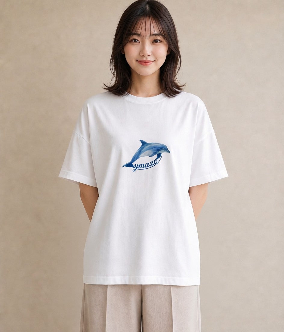 Tシャツ レディース サメ 海の生き物 海 イラスト 旅行コーデ 春コーデ 姉妹 白T