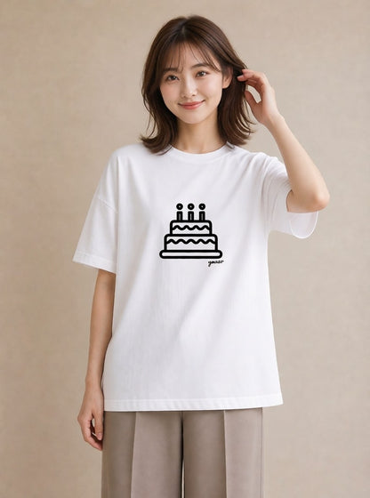 Tシャツ レディース スイーツ お菓子 デザート イラスト アート風 デート 帰省 白T