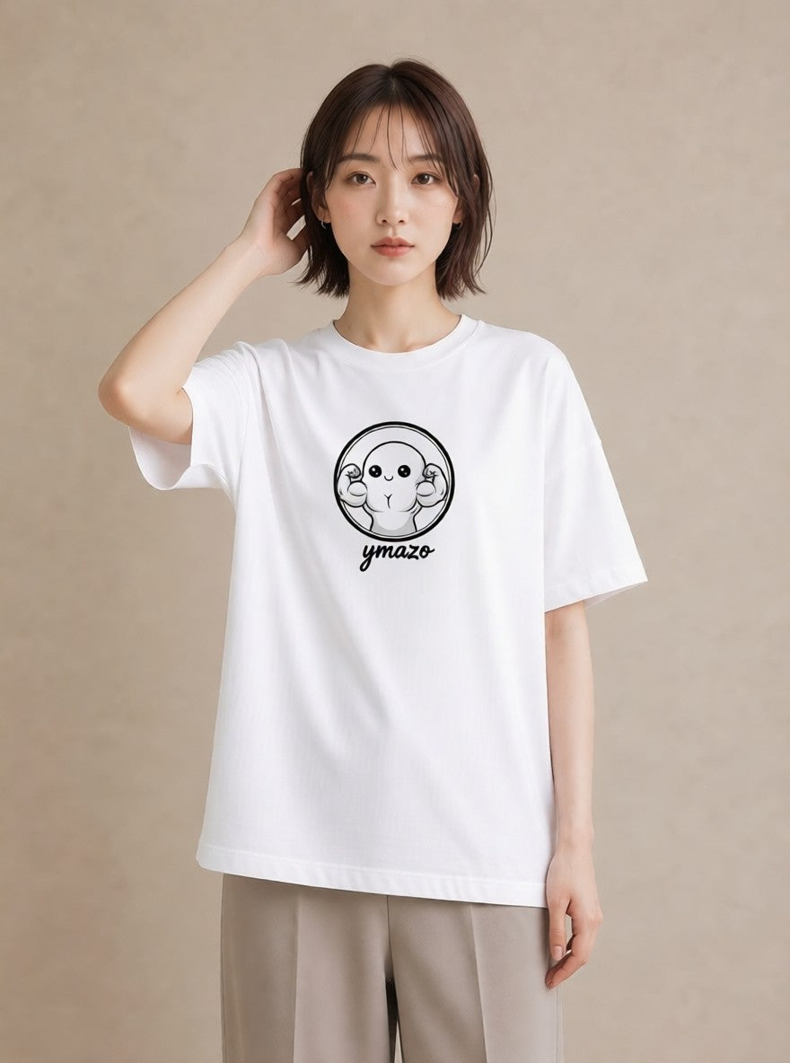 グラフィックTシャツ レディース パールピアス アクセサリー ナチュラル アンティーク イラスト ヴィンテージ風 カフェ服 クリスマス 白T