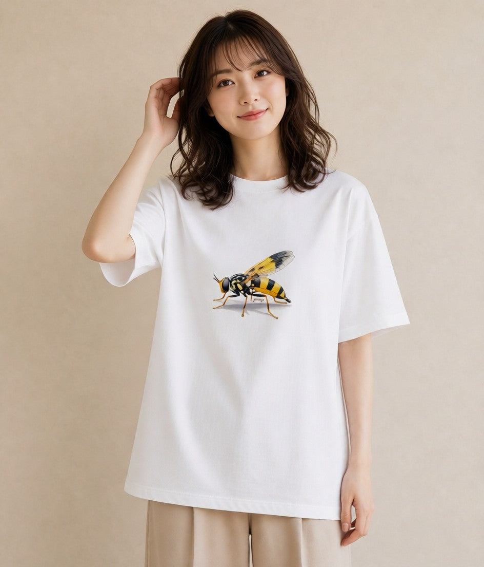 Tシャツ レディース アリ 昆虫 虫 イラスト ミニマル ルームウェア ギフト 白T