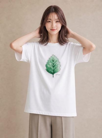 Tシャツ レディース ハーブティー 食べ物 フード イラスト きれいめカジュアル 姉妹 送別ギフト 白T