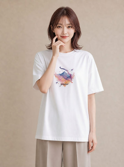 プリントTシャツ レディース 乙女座 星空 宇宙 イラスト シンプル 買い物 夏コーデ 白T