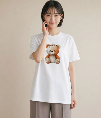 半袖Tシャツ レディース しろくま 白くま 動物 アニマル イラスト 抜け感 クリスマス 旅行 白T