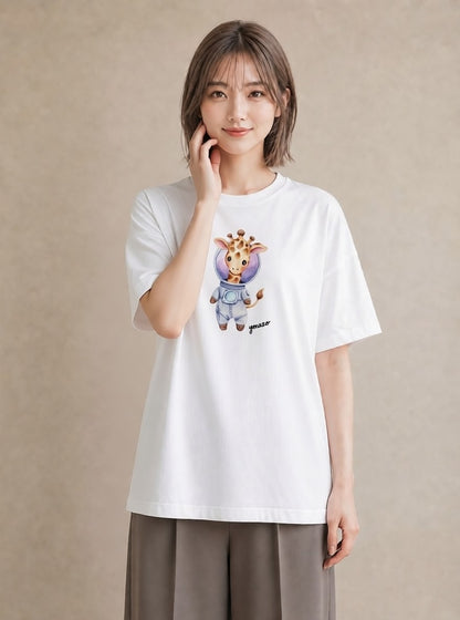 Tシャツ レディース 山羊座 星空 宇宙 イラスト レトロ 敬老の日 ホワイトデー 白T