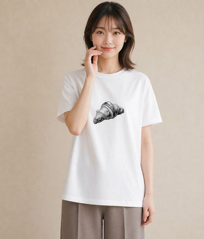 デザインTシャツ レディース パン ベーカリー レトロ イラスト 個性的 在宅 公園 白T