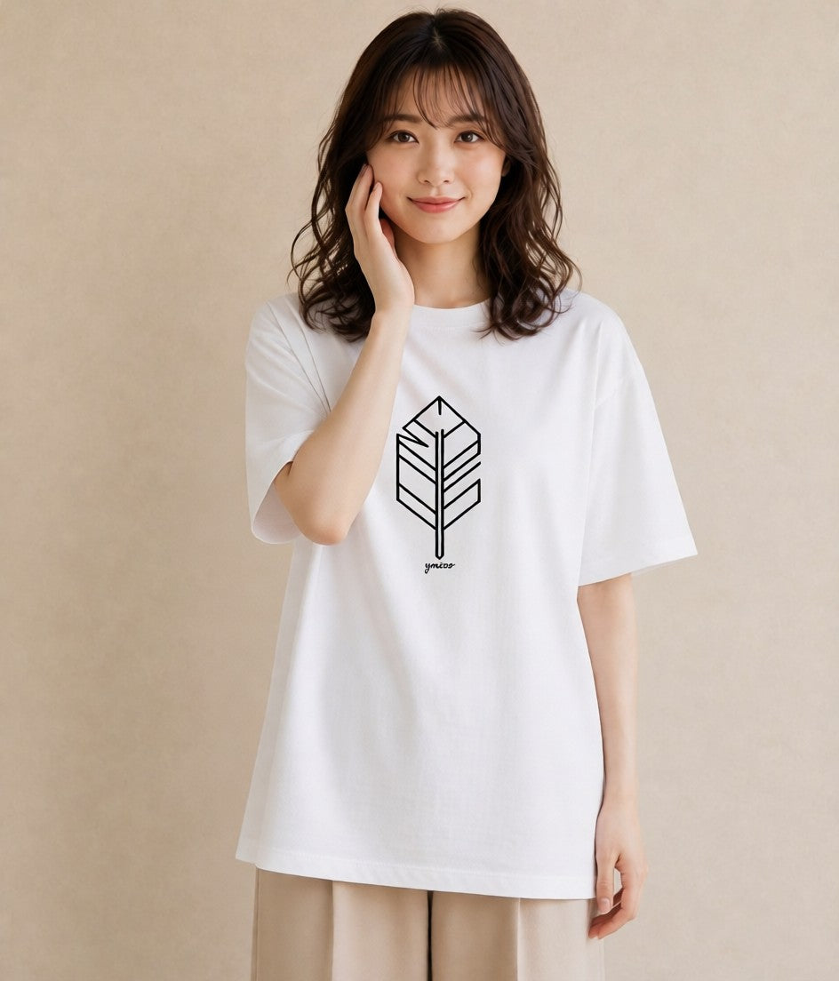 Tシャツ レディース 幾何学 ミニマル ジオメトリック イラスト カジュアル 買い物 夏コーデ 白T