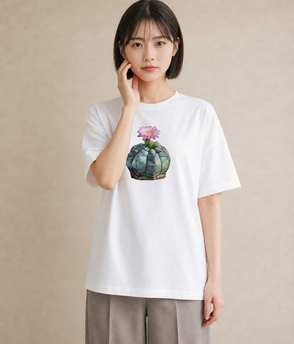 プリントTシャツ レディース 多肉植物 植物 ボタニカル イラスト カジュアル 誕生日プレゼント 綿100 白T