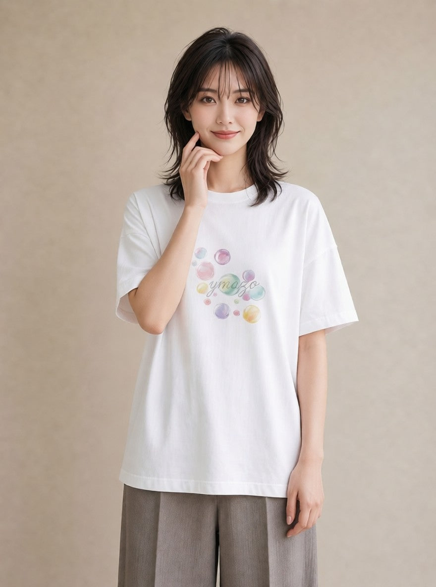 Tシャツ レディース 風鈴 ガラス 夏 ナチュラル アンティーク イラスト ユニーク 海 カフェ巡り 白T