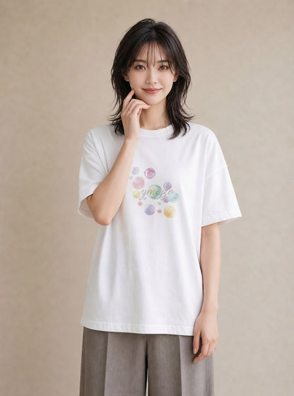 Tシャツ レディース 風鈴 ガラス 夏 ナチュラル アンティーク イラスト ユニーク 海 カフェ巡り 白T