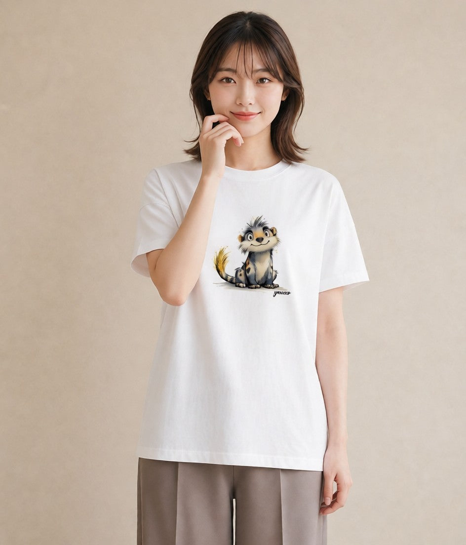 Tシャツ レディース レオパ ペット 動物 イラスト 水彩風 母娘コーデ 自分用 白T