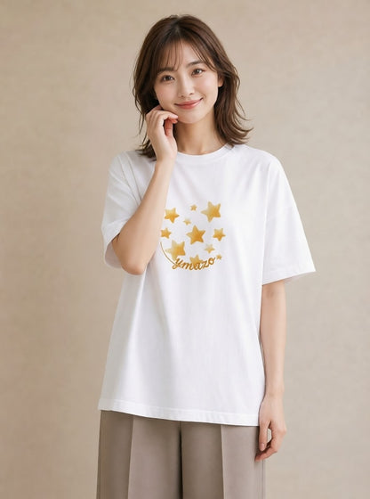 Tシャツ レディース ヒトデ 海の生き物 海 イラスト モード お出かけ 普段着 白T