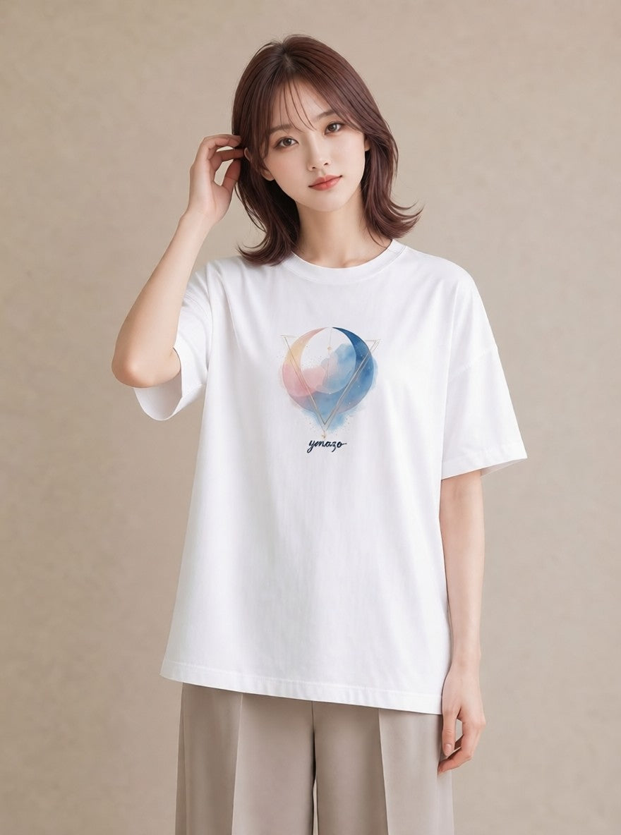 デザインTシャツ レディース 牡羊座 星空 宇宙 イラスト 淡色 姉妹 送別ギフト 白T