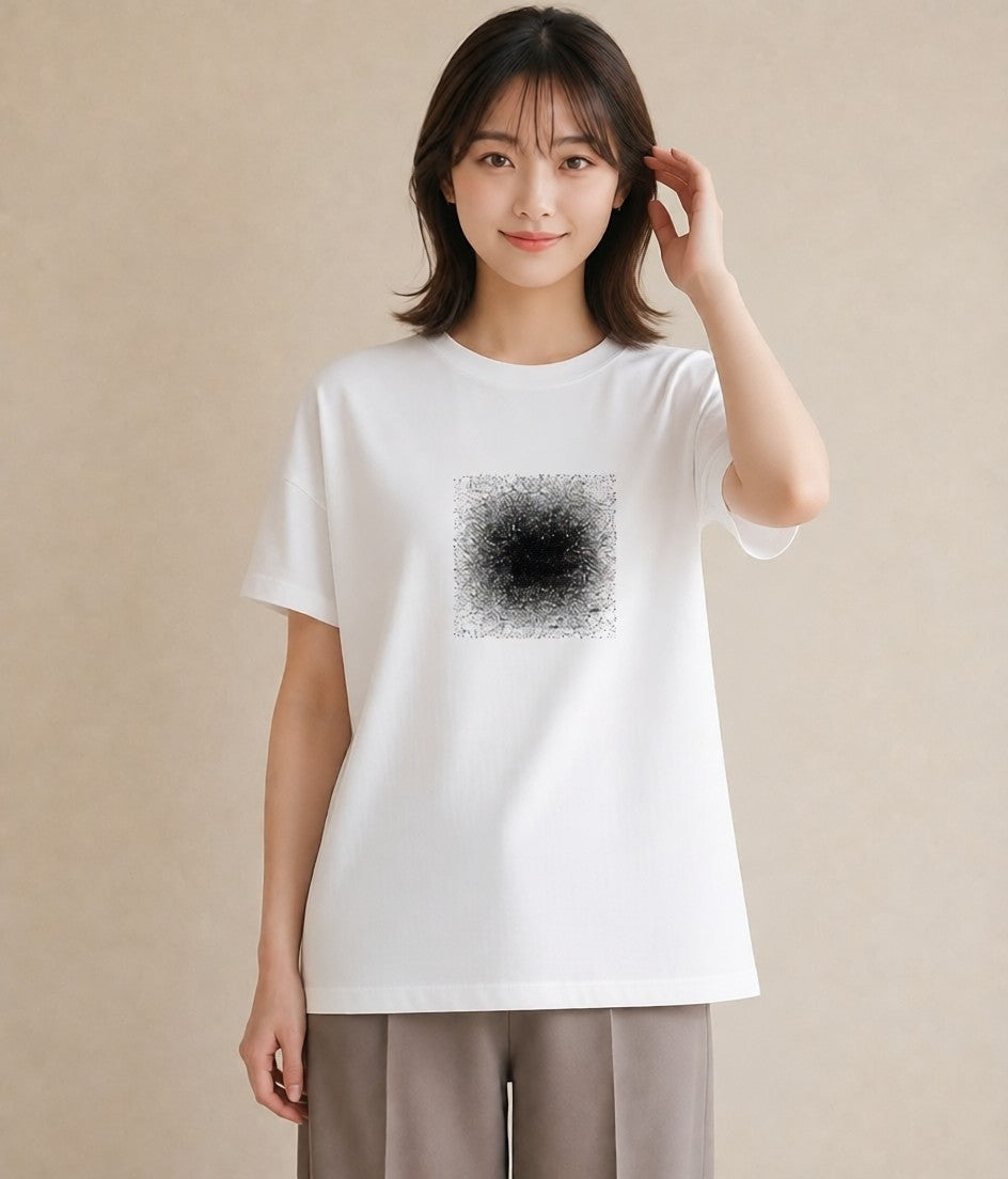 デザインTシャツ レディース レースハンカチ レース ハンカチ ナチュラル アンティーク イラスト 可愛い 女子会 お揃い 白T