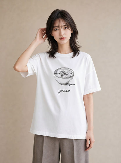 デザインTシャツ レディース ポップコーン 食べ物 フード イラスト ニュアンス 敬老の日 ホワイトデー 白T