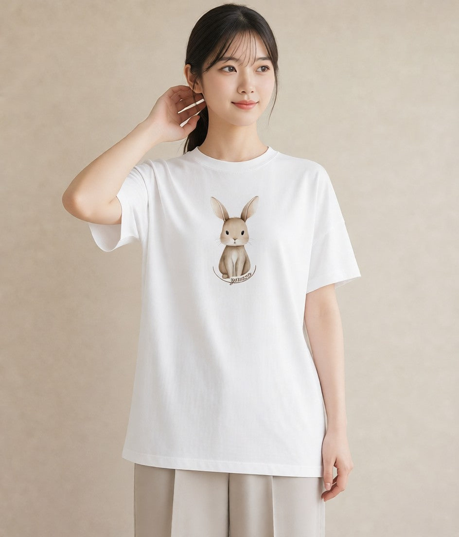 Tシャツ レディース チンチラ ペット 動物 イラスト 北欧風 母の日 ビーチ 白T