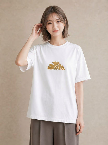 Tシャツ レディース パン ベーカリー イラスト レトロ 在宅 公園 白T