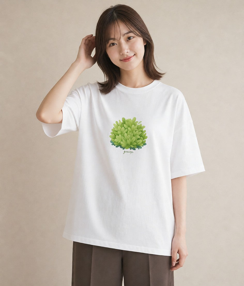 デザインTシャツ レディース つる 植物 ボタニカル イラスト 抜け感 姉妹 送別ギフト 白T