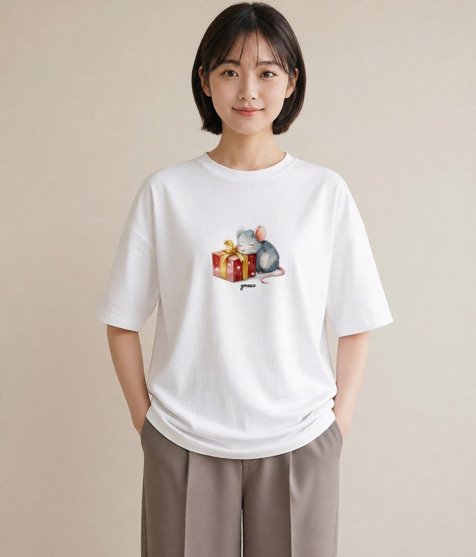 グラフィックTシャツ レディース チンチラ ペット 動物 イラスト カフェコーデ お揃い 親子 白T