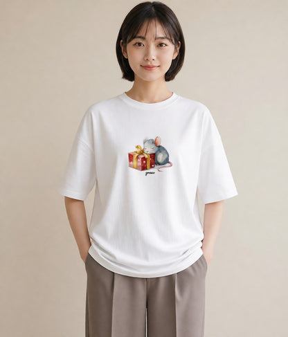 グラフィックTシャツ レディース チンチラ ペット 動物 イラスト カフェコーデ お揃い 親子 白T