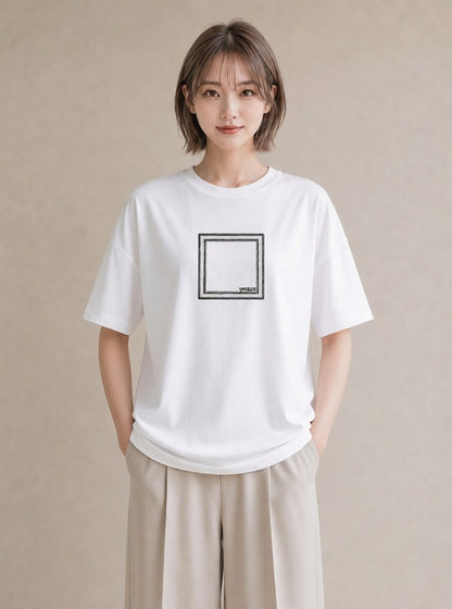プリントTシャツ レディース レースハンカチ レース ハンカチ ナチュラル アンティーク イラスト ゆるコーデ ラフ レイヤード 白T