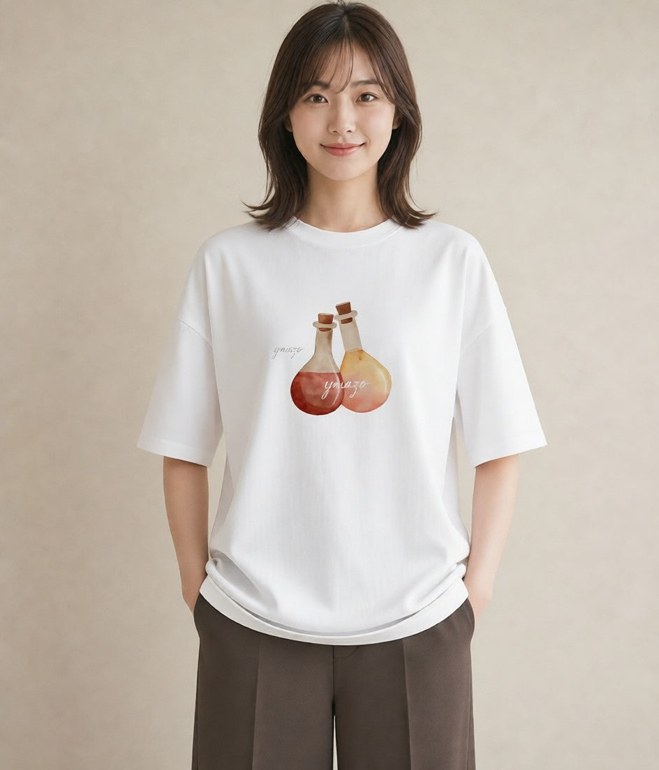 プリントTシャツ レディース はちみつ 食べ物 フード イラスト フェミニン 女性向けギフト 散歩 白T