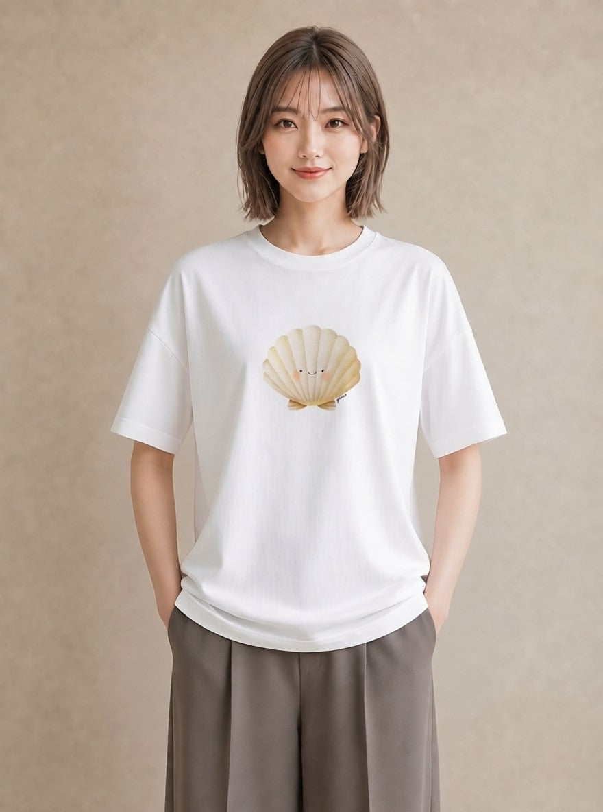Tシャツ レディース 人魚 海の生き物 海 イラスト 個性的 休日 ペアコーデ 白T