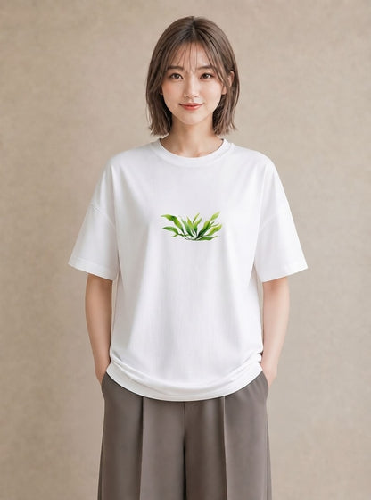 グラフィックTシャツ レディース ハーブ 植物 ボタニカル イラスト ユニーク 友達ギフト 部屋着 白T