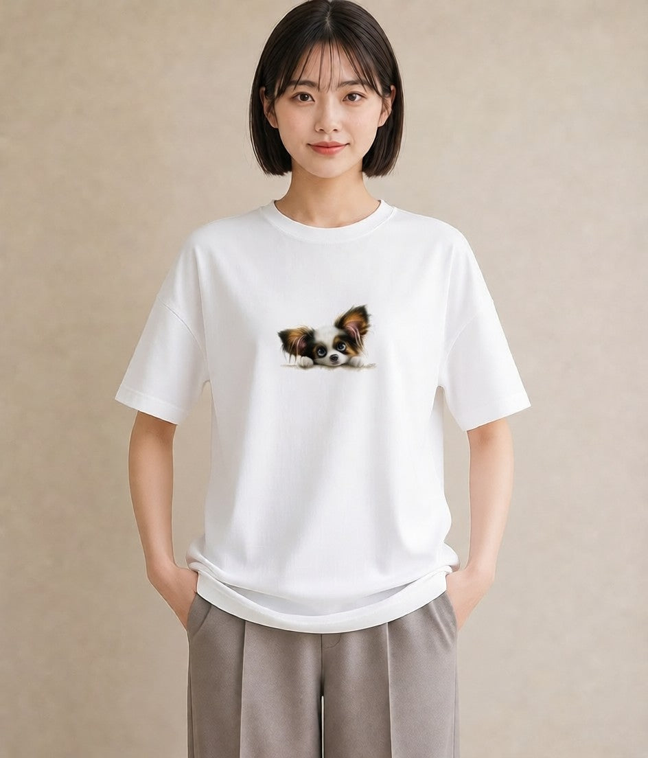 プリントTシャツ レディース わんこ 犬 いぬ イラスト ポップ 親子 20代 白T