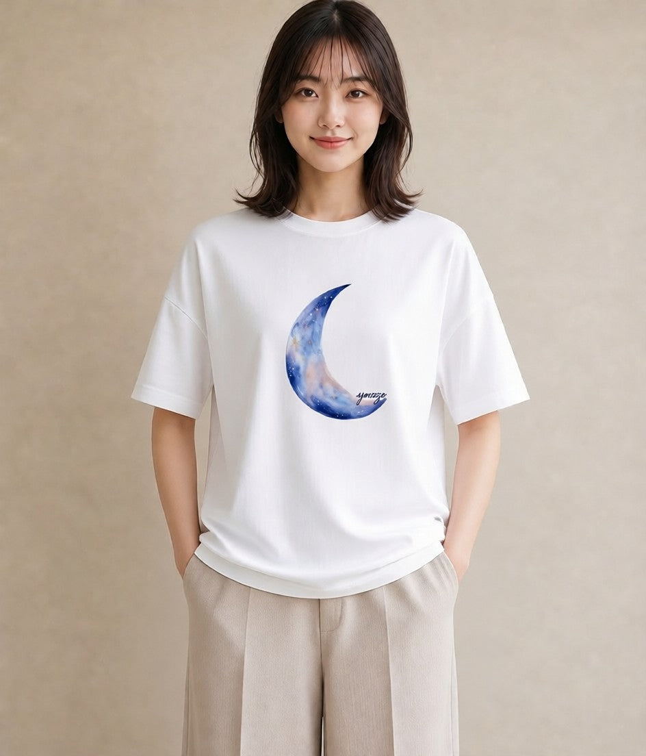 グラフィックTシャツ レディース 双子座 星空 宇宙 イラスト ニュアンス カフェ服 クリスマス 白T