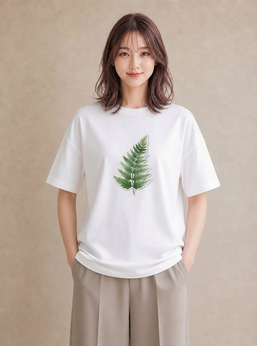 Tシャツ レディース ボタニカル 植物 イラスト お洒落 誕生日プレゼント 綿100 白T