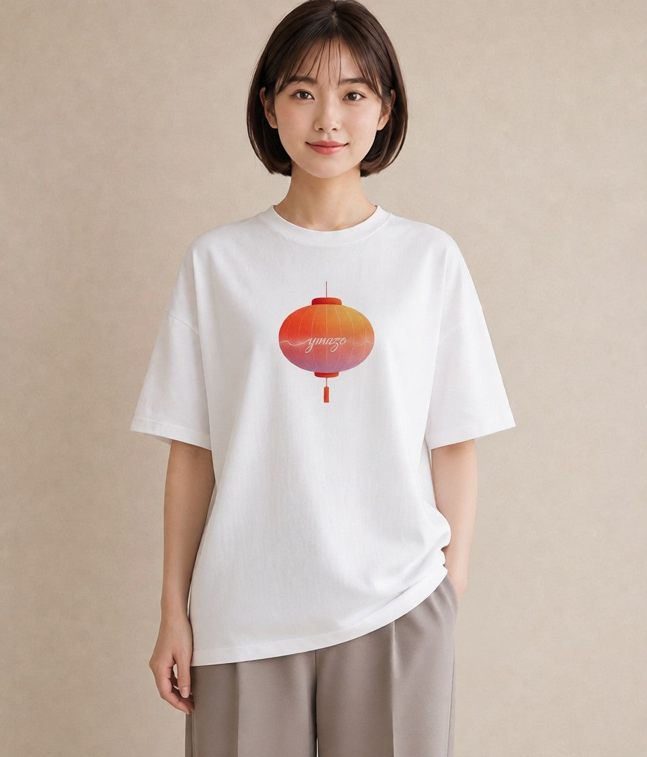 半袖Tシャツ レディース 風鈴 ガラス 夏 ナチュラル アンティーク イラスト 水彩風 カフェ服 クリスマス 白T