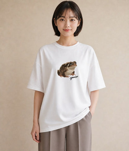 プリントTシャツ レディース カエル ペット 動物 イラスト ゆるコーデ ホワイトデー 春服 白T
