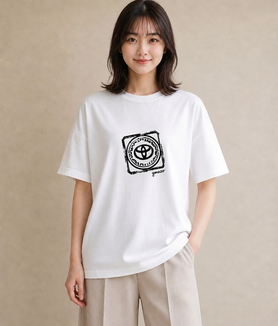 Tシャツ レディース 旅 トラベル スタンプ イラスト ラフカジュアル 20代 カジュアルコーデ 白T