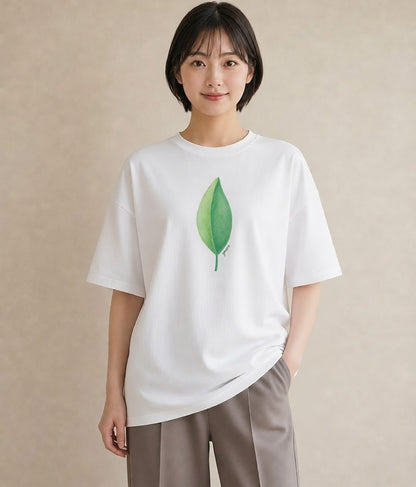 Tシャツ レディース ユーカリ 植物 ボタニカル イラスト ゆるかわ 夏コーデ 通学 白T