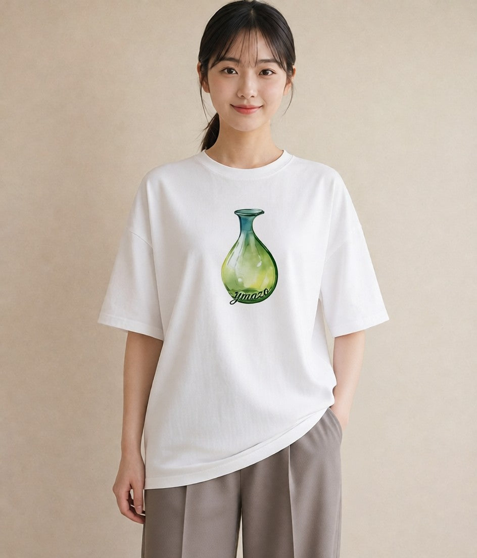 グラフィックTシャツ レディース ミルク 食べ物 フード イラスト シック 在宅 公園 白T