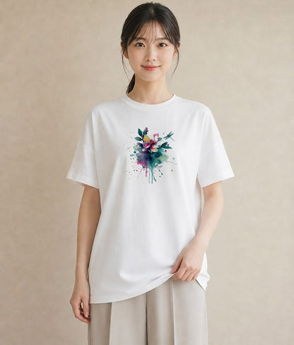 プリントTシャツ レディース とんぼ 昆虫 虫 イラスト ガーリー 母娘コーデ 自分用 白T