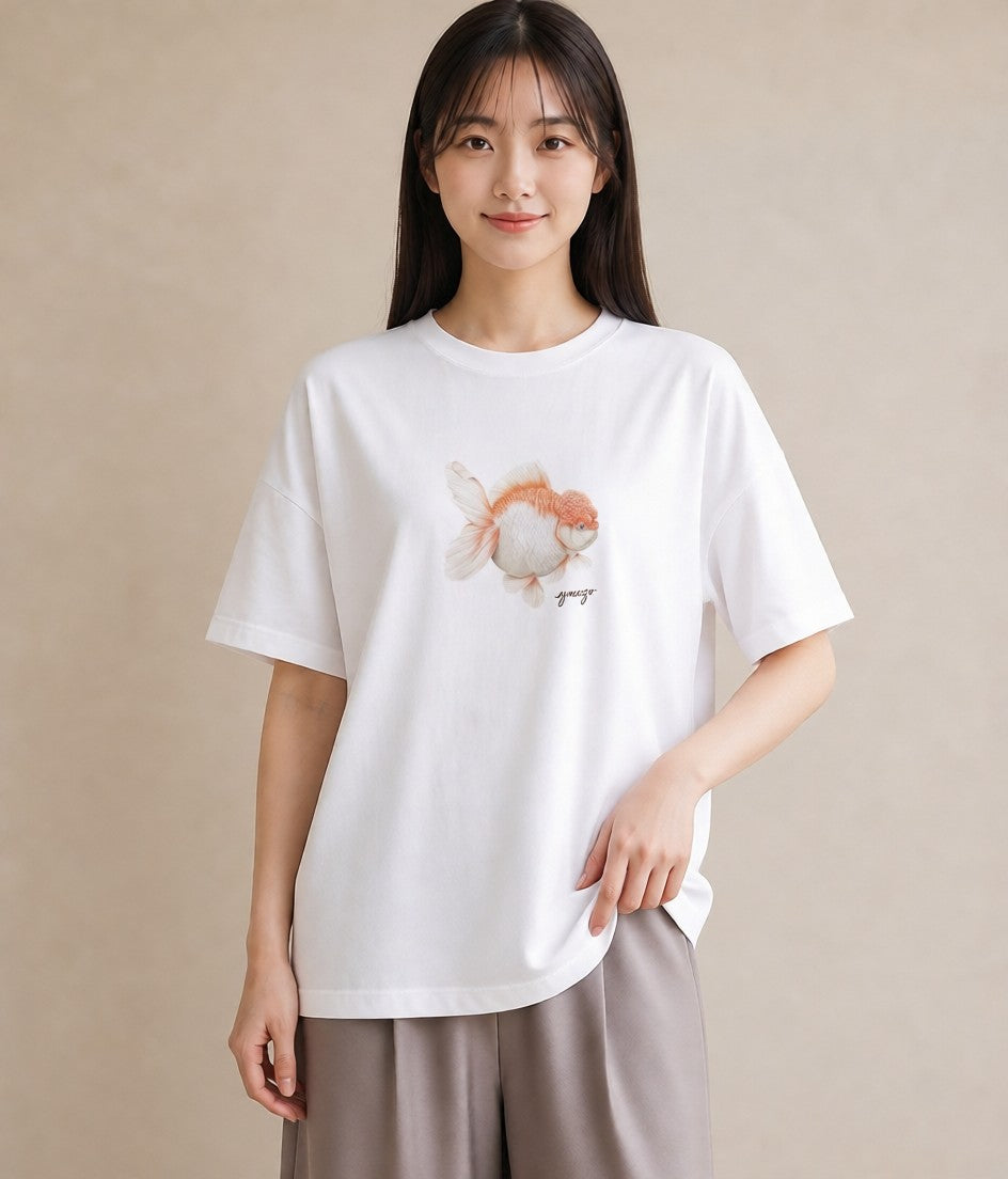 プリントTシャツ レディース ベタ ペット 動物 イラスト 水彩風 送別ギフト 通勤 白T